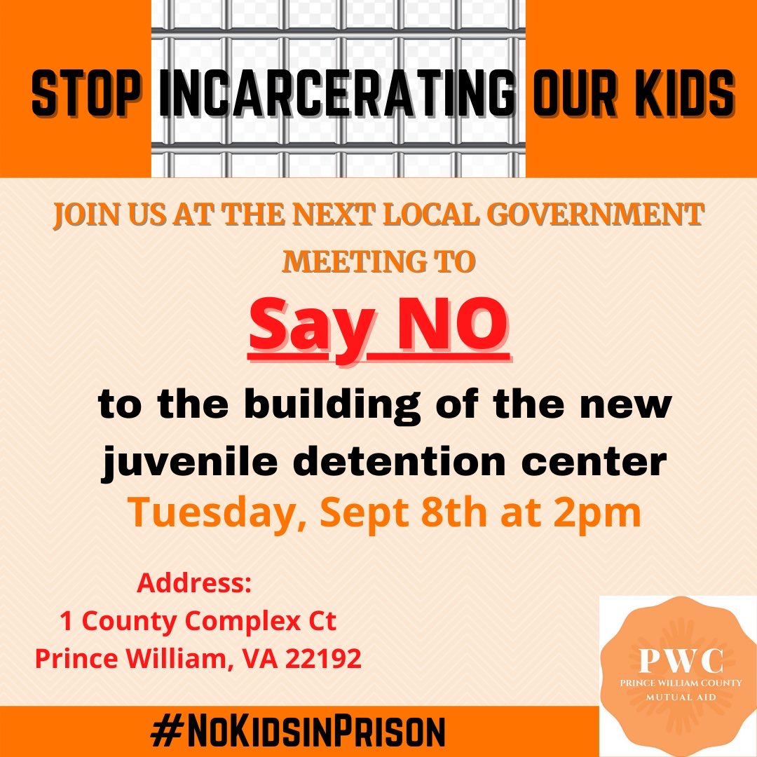 PWC Mutual Aid Group Calls for Residents to Reject New Juvenile Detention Center Proposal