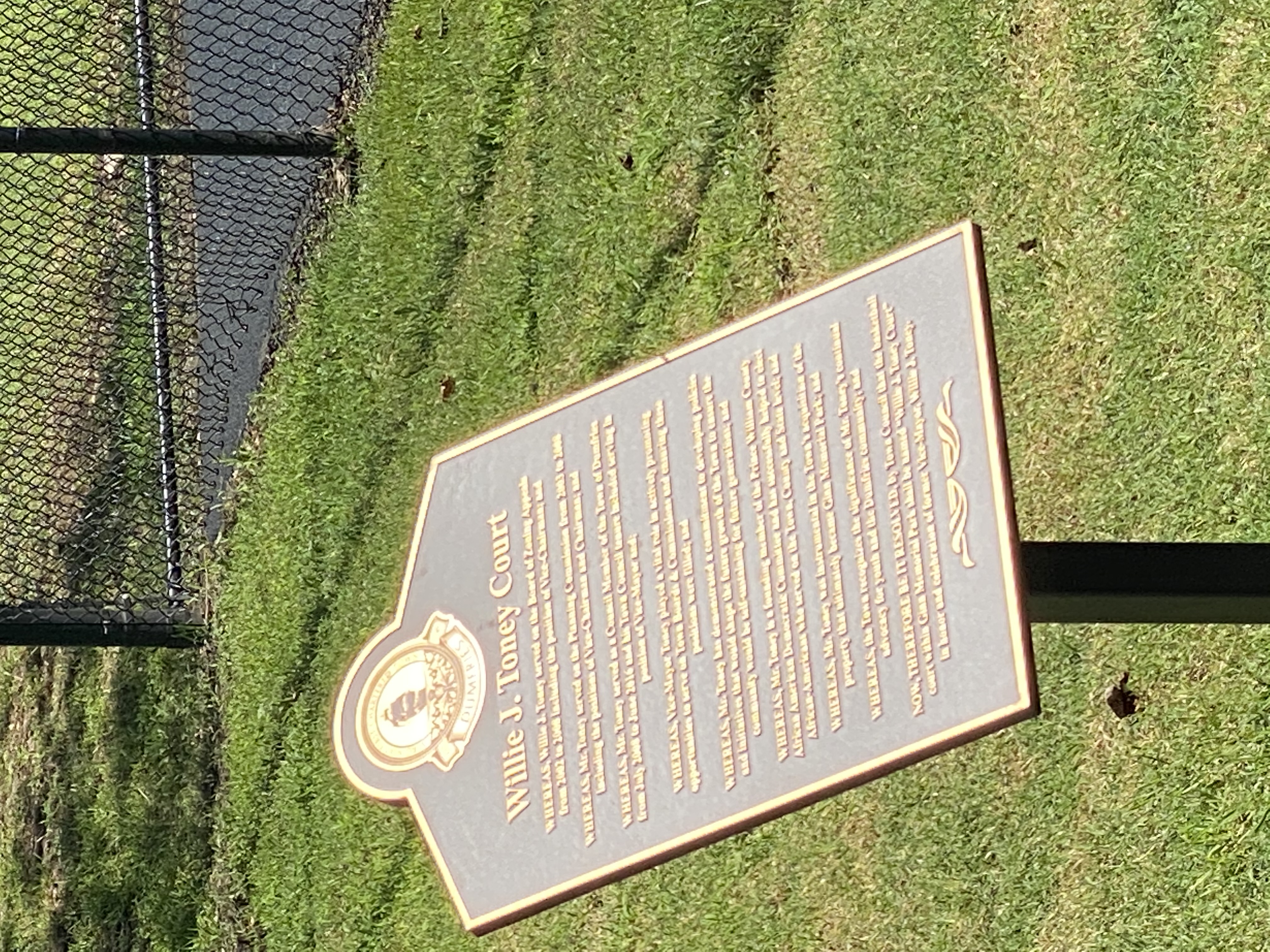 Dumfries Honors Willie Toney at Ceremonial Dedication of Basketball Court