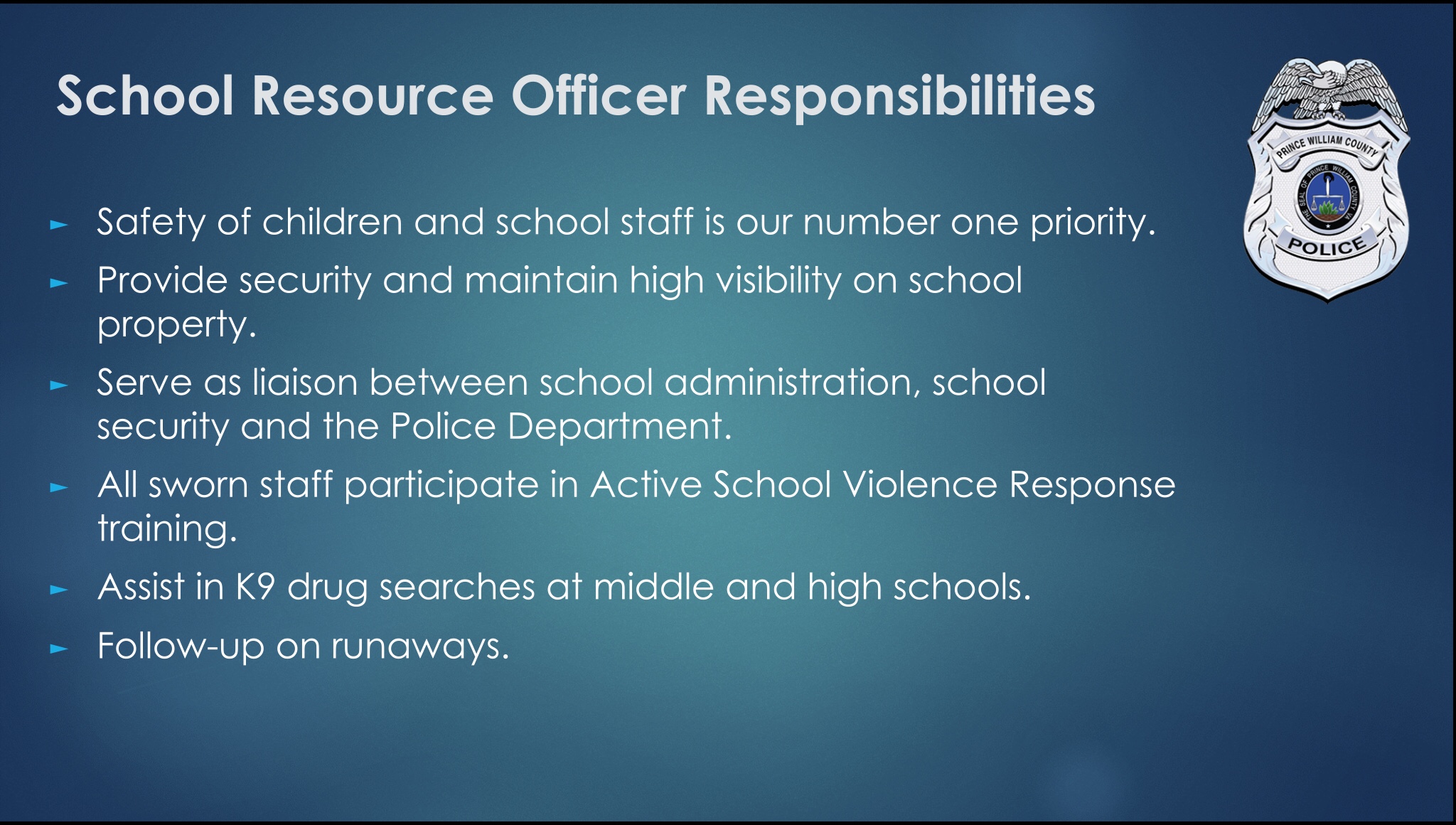 The History And Purpose Of School Resource Officers In PWC | PW Perspective