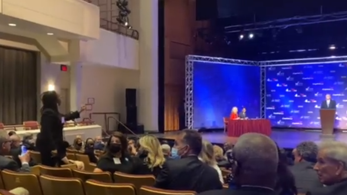 Third-Party Candidate Princess Blanding Makes Surprise Appearance At Gubernatorial Debate