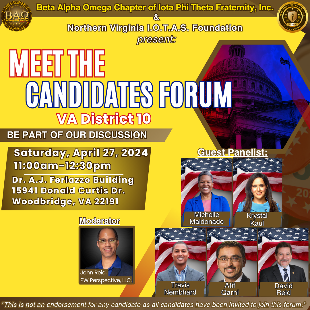 Iota Phi Theta Fraternity, Inc.-Beta Alpha Omega Chapter Hosts “Meet the Congressional Candidates Town Hall Forum”